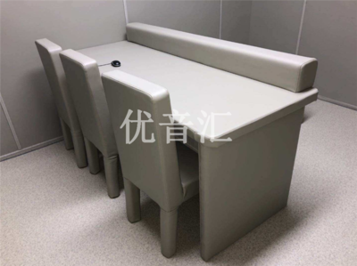 审讯室防撞桌椅软包+谈话室桌椅